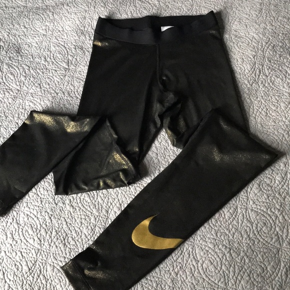 Nike Pro Gold leggings pant - Picture 1 of 3